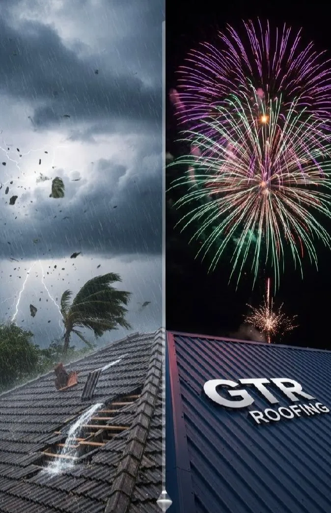 Arizona monsoon storm damage requiring emergency roof repair by GTR Roofing