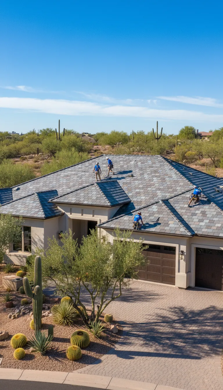 GTR Roofing crew working on Chandler Arizona residential roof