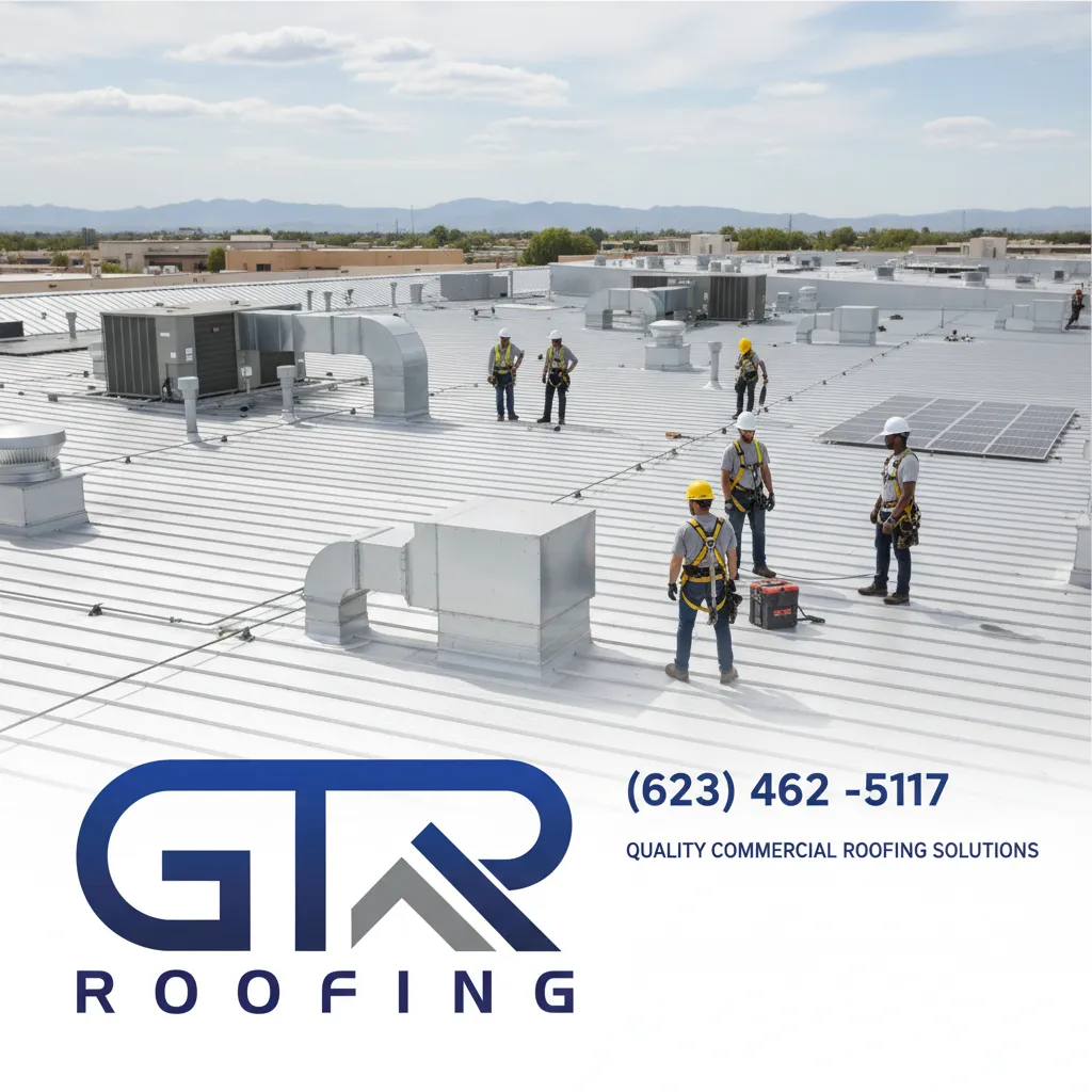 GTR Roofing crew performing commercial roofing services in Arizona